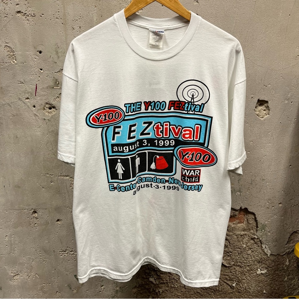 Vintage 1999 Y100 Feztival Festival Tee XL The Offspring FUEL Lit Fathead XL 90s
